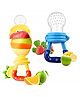 Numum Organic Baby's BPA-Free Silicone Nipple Food Nibbler for Fruits Pack of 2 (Multicolor)