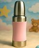 Numum Premium Steel Feeding Bottle with Pink Sleeves ( design may vary slightly) - 120 ml