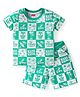 Babyhug 100% Cotton Single Jersey Knit Half Sleeves Co-ords T-Shirt & Shorts Set with Beach Theme Print - Light Green