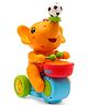 Kiddybuddy Bump & Go Drummer Elephant With Floating Ball Musical Toy With Light - Orange
