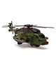 Kiddybuddy Battery Operated Musical Apache Style Military Aircraft Toy With Light - Green