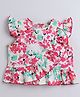 Aww Hunnie Cotton Frill Sleeves Checked Top - Pink