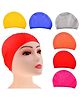 Azhari Silicon swim cap with ear protection plugs (Pack of 1 ) Color May Vary