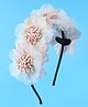 Bonfino Free Size Hair Band With Floral Applique - Beige