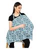Zikku Multi Purpose Cotton Breast Feeding Nursing Cover With Mobile Pocket  - Grey Flower
