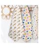 Zikku Multipurpose Muslin Cotton Swaddle Wrapper Set of 3