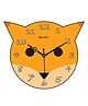 Olive Tree Wooden Designer Kids Wall Clock for Home | Wooden Wall Clock for Living Room | Designer Wooden Stylish Clocks for Home walls - Orange