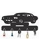 Olive Tree Key Hanger | Key Holder for Home | Key Chain Holders for Wall | Wall Mount Key Holder | Wall Stylish Key Stand (5 Hooks) - Black with super car
