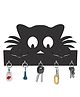 Olive Tree Key Hanger | Key Holder for Home | Key Chain Holders for Wall | Wall Mount Key Holder | Wall Stylish Key Stand (5 Hooks) - Black with Cat