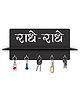 Olive Tree Key Hanger | Key Holder for Home | Key Chain Holders for Wall | Wall Mount Key Holder | Wall Stylish Key Stand (5 Hooks) - Black with Radhe Radhe