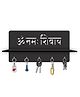 Olive Tree Key Hanger | Key Holder for Home | Key Chain Holders for Wall | Wall Mount Key Holder | Wall Stylish Key Stand (5 Hooks) - Black with Om Namah Shivay