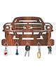 Olive Tree Key Hanger | Key Holder for Home | Key Chain Holders for Wall | Wall Mount Key Holder | Wall Stylish Key Stand (5 Hooks) -Brown with truck