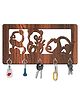 Olive Tree Key Hanger | Key Holder for Home | Key Chain Holders for Wall | Wall Mount Key Holder | Wall Stylish Key Stand (5 Hooks) - Brown with Panda