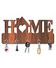 Olive Tree Key Hanger | Key Holder for Home | Key Chain Holders for Wall | Wall Mount Key Holder | Wall Stylish Key Stand (5 Hooks) - Brown with Home