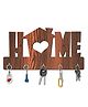 Olive Tree Key Hanger | Key Holder for Home | Key Chain Holders for Wall | Wall Mount Key Holder | Wall Stylish Key Stand (5 Hooks) - Brown with home Love