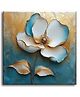 Olive Tree Wooden Wall Art Attractive Set of 1 Canvas Painting for Home, Bedroom & Living Room|Engineered Wood Frame|Modern Stylish Hanging Wall Art Painting for Wall Decoration - Aqua Blue