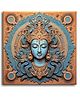 Olive Tree Wooden Wall Art Attractive Set of 1 Canvas Painting for Home, Bedroom & Living Room|Engineered Wood Frame|Modern Stylish Hanging Wall Art Painting for Wall Decoration - Blue