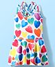 Babyhug Water Repellant Sleeveless Swimsuit With Heart Print - White
