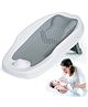 Mom Cares Folding Baby Bath Tub For Newborn Babies Bather Anti Slip Silicone 0-3 Months Support  Grey