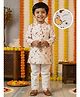 Desi Soota Cotton Full Sleeves Tiger Printed Kurta Pyjama Set - White