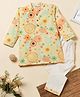 Desi Soota Cotton Full Sleeves Floral Printed Kurta Pyjama Set - Yellow