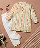 Desi Soota Cotton Full Sleeves Floral Printed Kurta Pyjama Set - Yellow