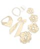 Tipy Tipy Tap Set Of 8 Hair Accessories Combo Set - Champagne