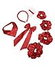 Tipy Tipy Tap Set Of 8 Hair Accessories Combo Set - Maroon