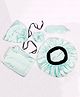 Tipy Tipy Tap Satin Set Of 5 Solid Scrunchie Combo Set - Sky Blue