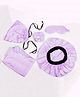 Tipy Tipy Tap Satin Set Of 5 Solid Scrunchie Combo Set - Lilac