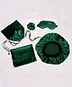 Tipy Tipy Tap Satin Set Of 5 Solid Scrunchie Combo Set - Green