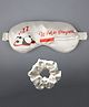 Tipy Tipy Tap Set Of 2 Solid Scrunchie & Panda Printed Eye Mask - Multi Colour