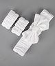 Tipy Tipy Tap Set Of 3 Bow Applique Detailed Headband & Scrunchies - White