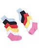 Tipy Tipy Tap Cotton Pack Of 6 Solid Socks - Multi Colour