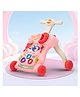 Baybee Herby Musical Activity Walker for Kids | Baby Push Walker with LED Lights, Rotating Gears & Easy Grip Push Handle for Boys & Girls - Pink
