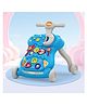 Baybee Herby Musical Activity Walker for Kids | Baby Push Walker with LED Lights, Rotating Gears & Easy Grip Push Handle for Boys & Girls - Blue