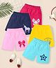 KUCHIPOO Cotton Blend Pack Of 5 Unicorn & Butterfly Printed Shorts - Multi Colour