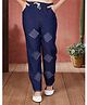 Aarika Denim Woven Square Patch Detailed Jeans - Navy Blue