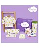Mom's Home Organic Cotton New Born Muslin Gift Set | 0-3 Months | 10 Items | White, Yellow & Green