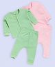 The Mom Store Cotton Knit Pack Of 2 Full Sleeves Solid Jhablas & Pajamas Set - Multi Colour