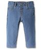 Babyhug Full Length Washed Denim Jeans With Stretch - Blue
