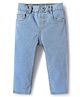 Babyhug Full Length Washed Denim Jeans With Stretch - Light Blue