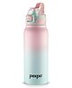 Pexpo Amaze Stainless Steel Vacuum Insulated Hot & Cold Flask - 740ml Pink & Green Ombre | Home| Office| Gym | Outing | School | Ideal for Adults & Kids