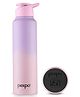 Pexpo Craft Pro Stainless Steel Sports/Fridge Water Bottle with Sipper Cap, Purple-Pink Ombre | Eco friendly | BPA Free - 950 ml