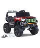 Battery Operated Ride On Jeep with Music & LED Headlight Openable Doors| Wide Comfortable Seat| Forward & Reverse Drive| Rechargeable Battery| Remote Control - Red