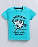 Kidcity Soft Cotton Sinker Half Sleeves Soccer Printed T-Shirt - Sky Blue
