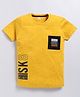 Kidcity Soft Cotton Sinker Half Sleeves Sk8 Graphic T-Shirt - Yellow