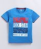 Kidcity Soft Cotton Sinker Half Sleeves Rock Star Music Is My Life Graphic T-Shirt - Light Blue