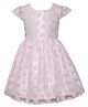 Funshine Cap Sleeves Polka Dots Printed Dress - Pink