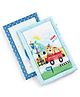 Zoe New Born Baby Cotton Flat Gadda Cozy Moon Bear & Vehicle Print Gadda - Pack of 2